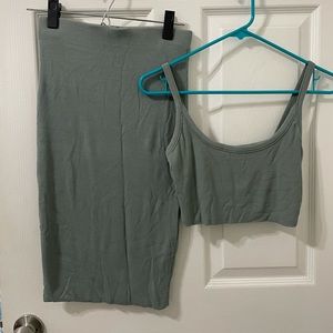 OOTDFash two piece midi skirt set